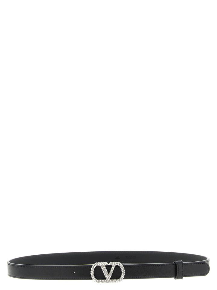 Valentino Garavani Valentino Garavani Vlogo Signature Belt Cinture - Nero | 47b621852b0fba376215098675e722d886b1e6ba