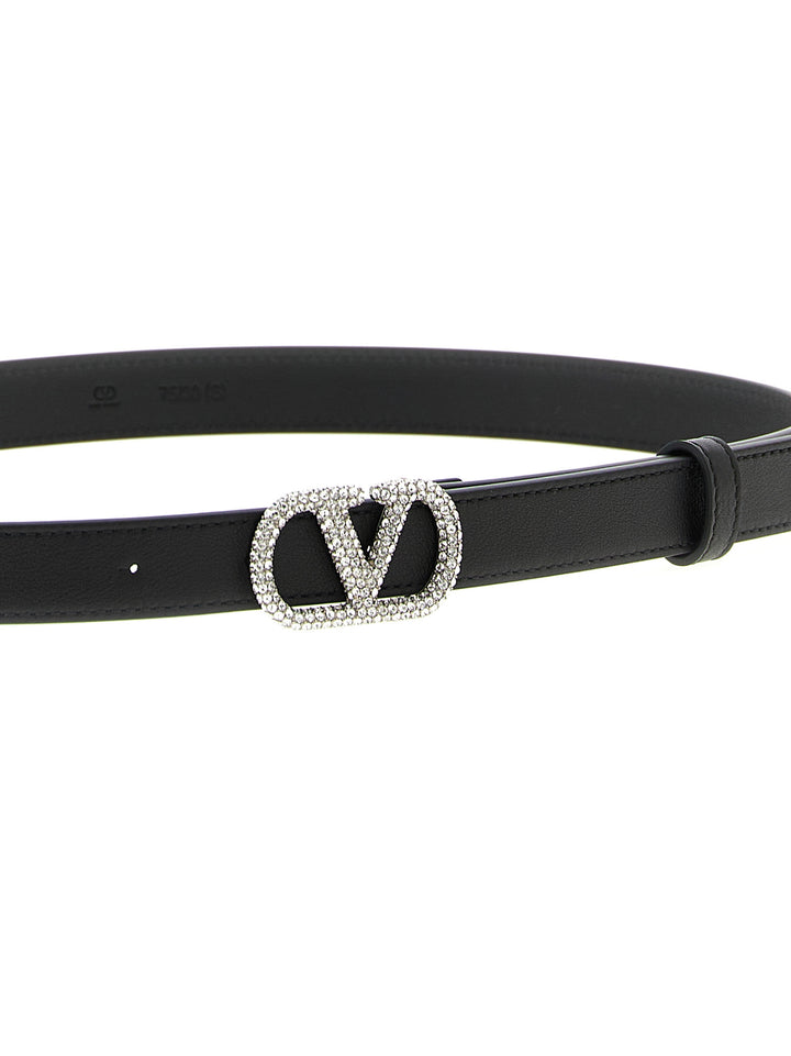 Valentino Garavani Valentino Garavani Vlogo Signature Belt Cinture - Nero | e984a1c1bf707adbdcd789e2cfee59a20648b78b