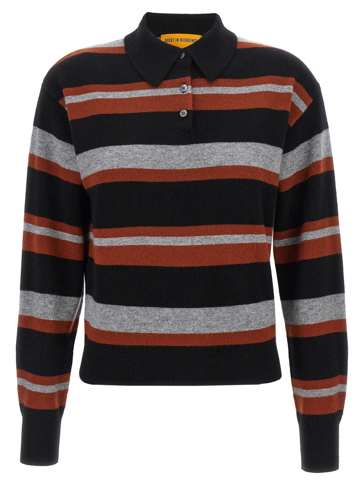 Guest In Residence Collegiate Stripe Polo - Multicolor | 9bcad3250ad5aaebbd999e081f2b5366f6012365