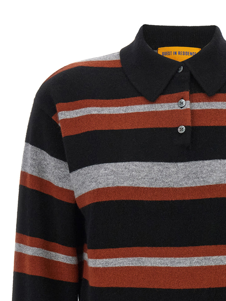 Guest In Residence Collegiate Stripe Polo - Multicolor | 7bf15fdf6e7d685cf3ef110939ece3f3b5f3191b