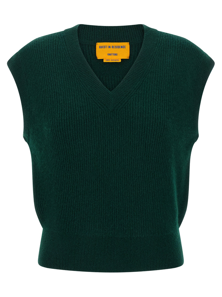 Guest In Residence Rib Gilet - Verde | 272efacd519860a97c7abfe56feea39d64ff6818
