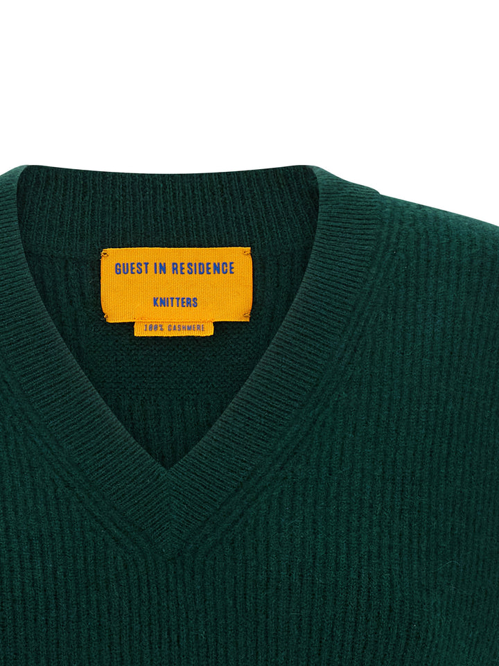 Guest In Residence Rib Gilet - Verde | 761bb8c6e1d787e084cb4b295a878f82c74bcbe2