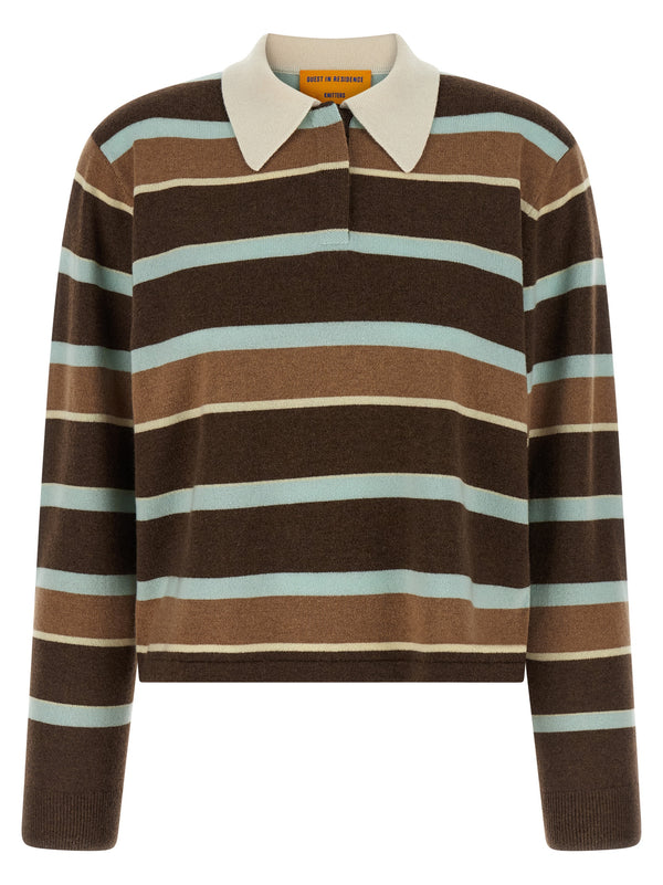 Cropped Stripe Rugby Maglioni Multicolor