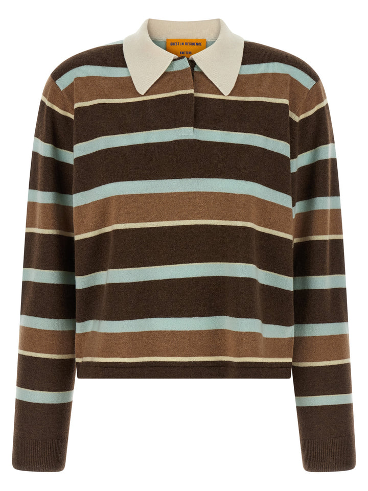 Guest In Residence Cropped Stripe Rugby Maglioni - Multicolor | b20c08bb2d68e5460b72b0285ef32962ce55cc09