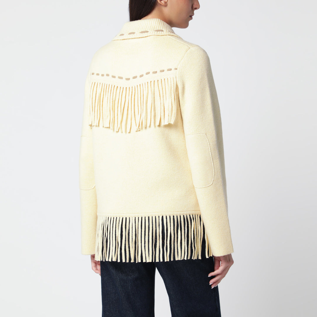 Guest In Residence Veste à Franges Western Couleur Beurre