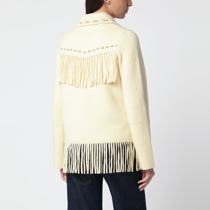Guest In Residence Veste à Franges Western Couleur Beurre