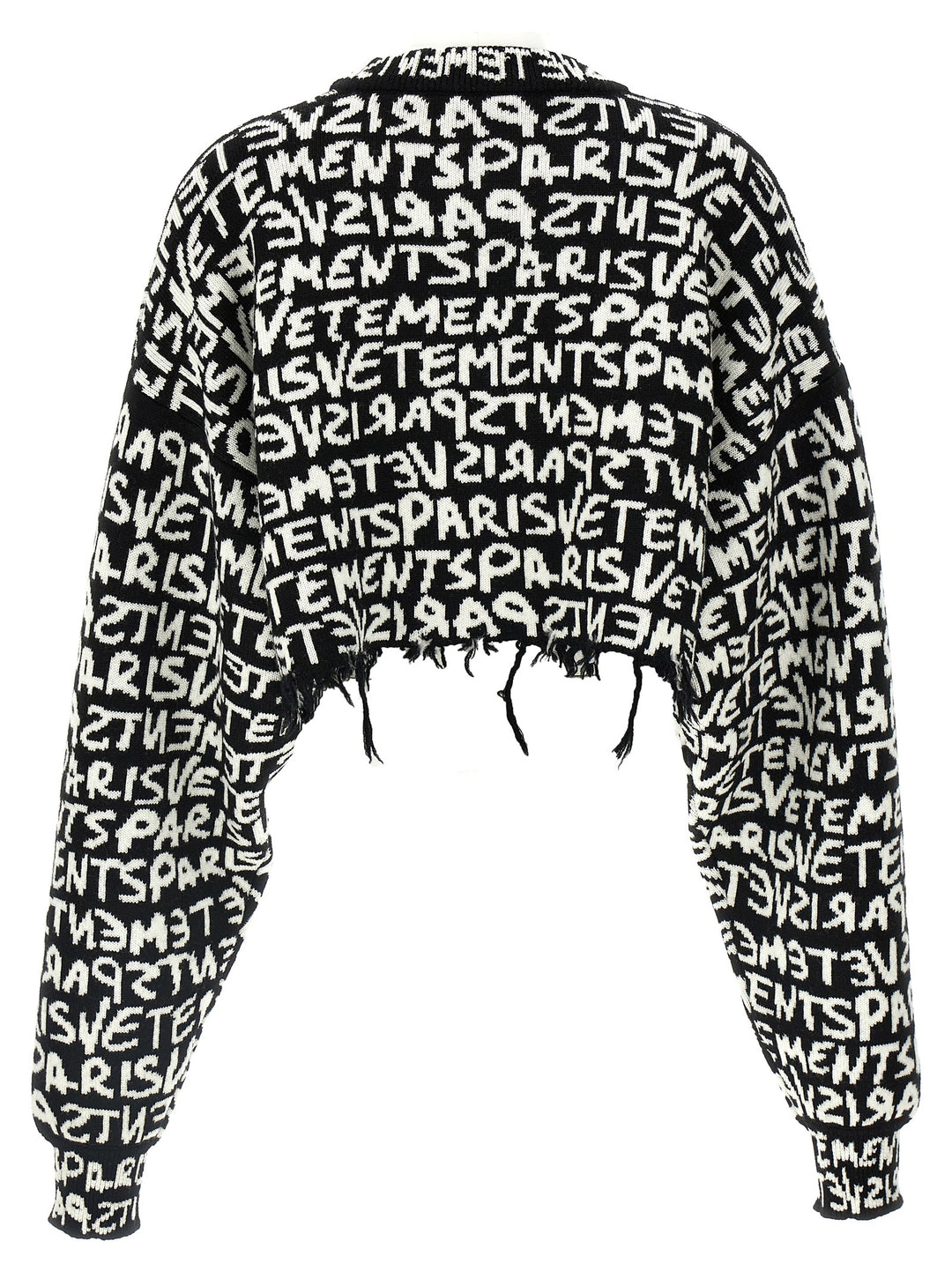 Vetements Vetements Paris Monogram Maglioni - Bianco/Nero | b3c02fdc79e95b9e4adc03a527cf92ac226ba59d