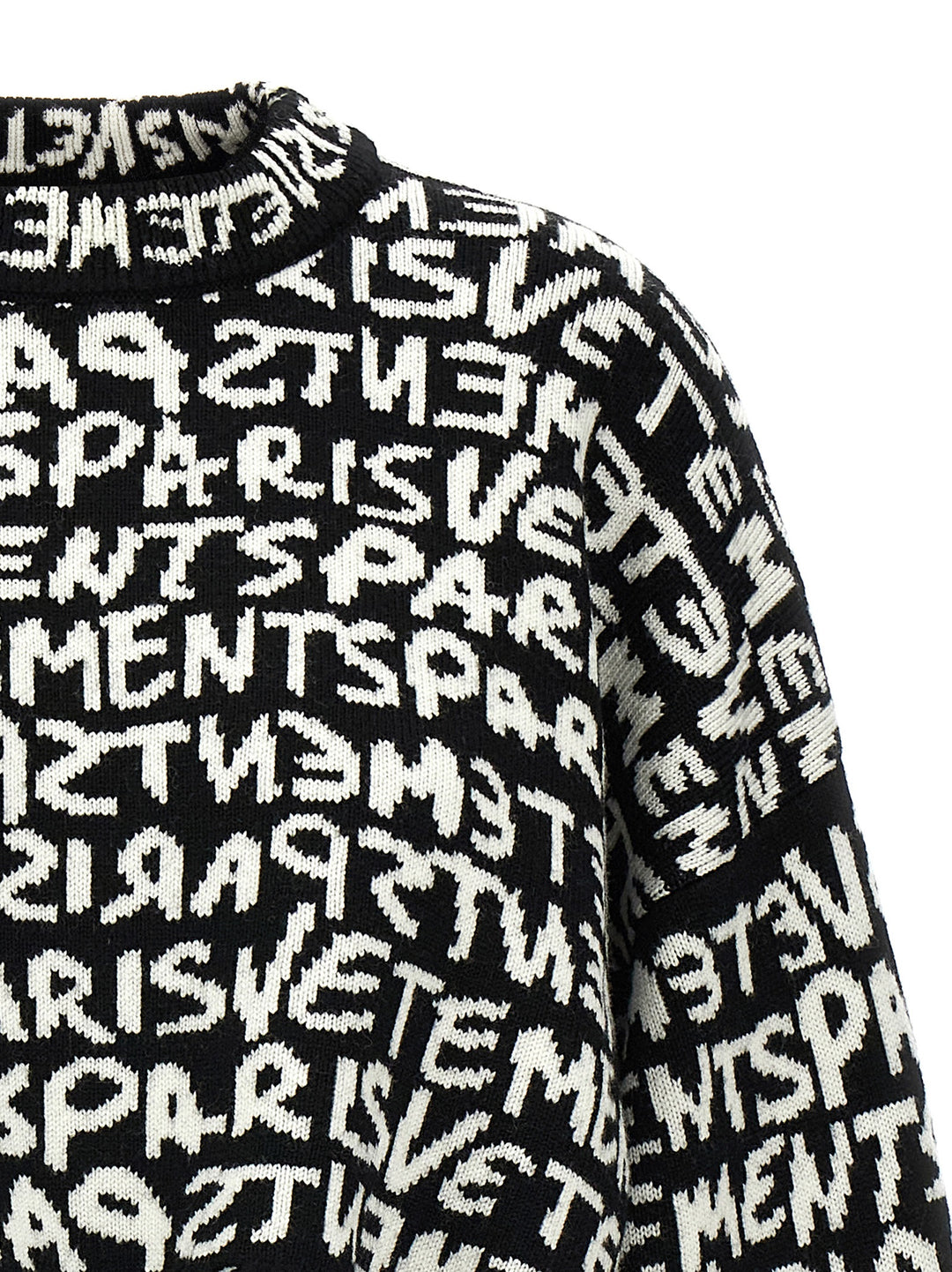 Vetements Vetements Paris Monogram Maglioni - Bianco/Nero | fd6c80173a5ec64807008e00cec2eea5718f8cff