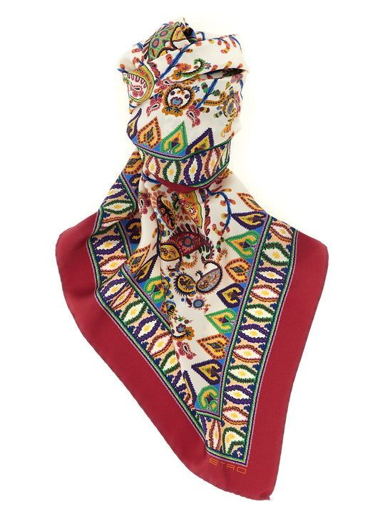 Floral Paisley Scarf Sciarpe Multicolor