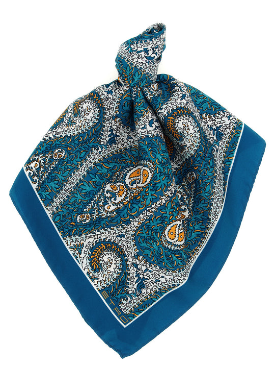 Paisley Silk Scarf Sciarpe Blu