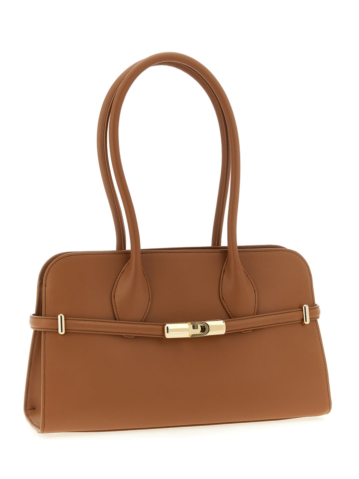 Furla Furla Goccia Dome M Borse a Spalla e Tracolla - Marrone | 3589ec1e615cc1a26f8ff4d1457f8026205d8bea