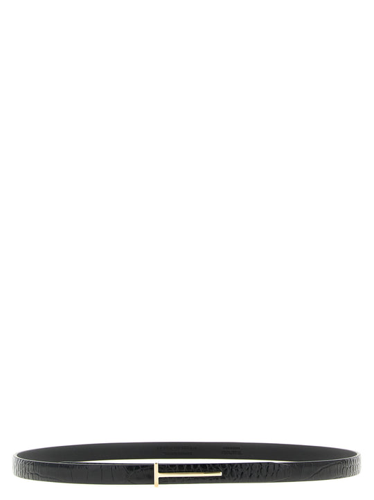 Crocodile Belt Cinture Nero