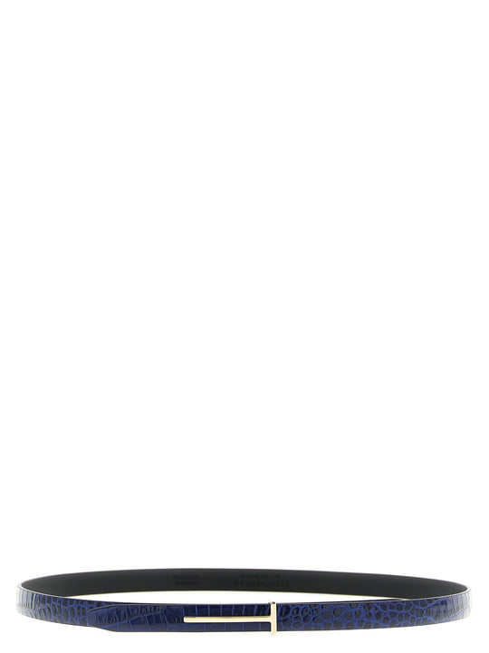 Crocodile Belt Cinture Blu