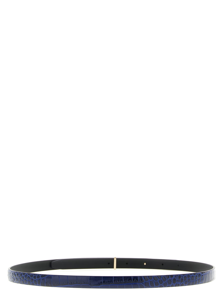 Tom Ford Crocodile Belt Cinture - Blu | aff611f3765ca31dbafe8e0383a4a82b14737cc4