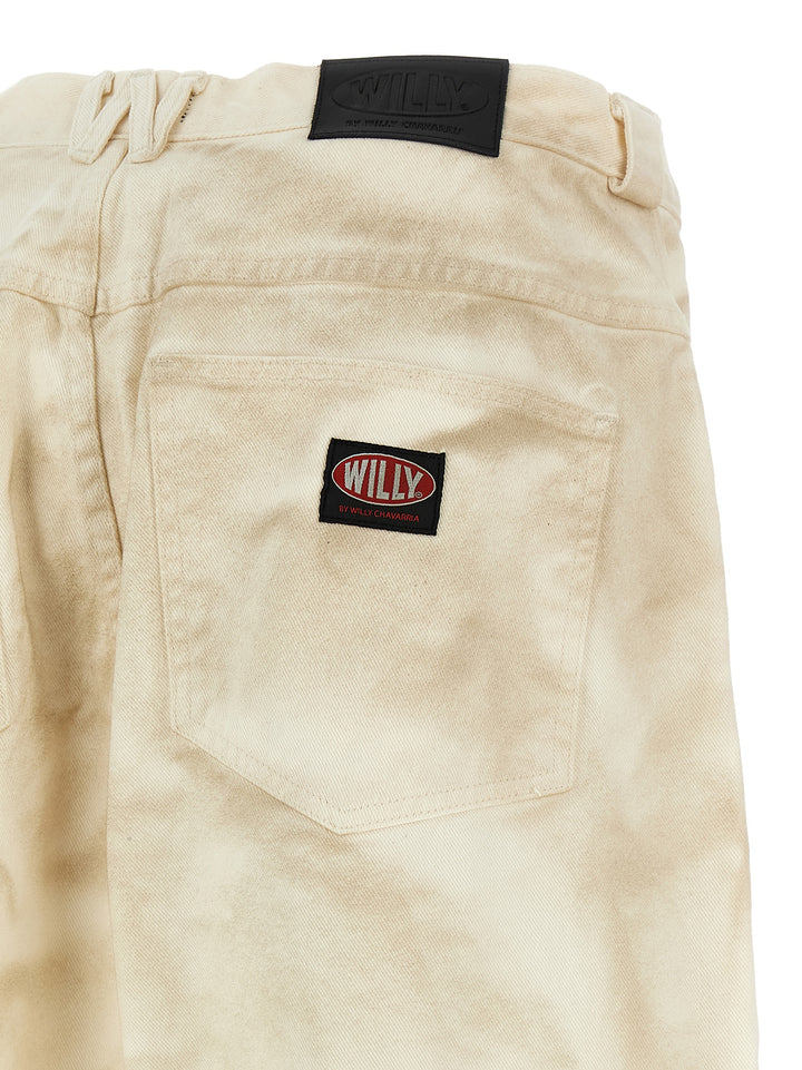 Willy Chavarria Bad Boy Jeans - Beige | 922ac7ed7d5420ec534289e6e02784c4c7727079