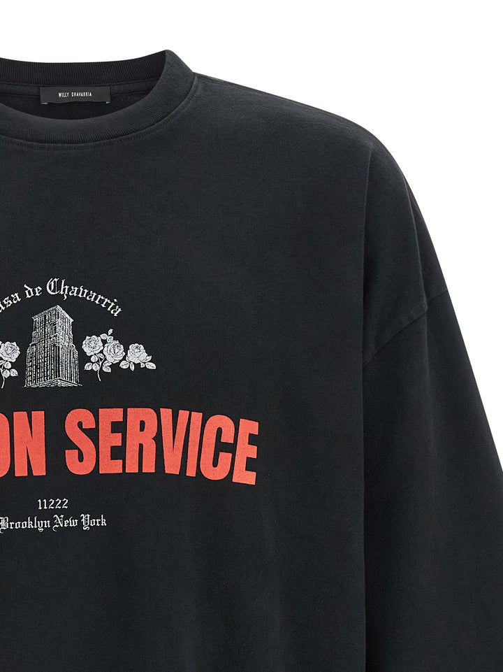 Willy Chavarria Casa De Chavarria Buffalo T shirt - Nero | 7f4536e5e480f4533be5a223a3ba1653603454c6