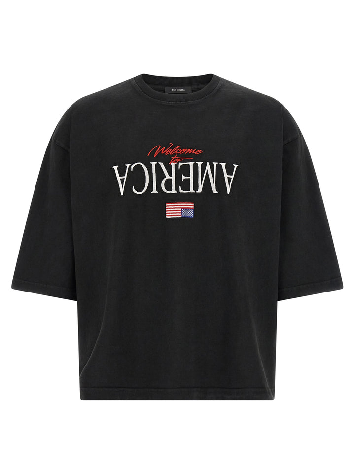 Willy Chavarria Welcome To America- Buffalo T shirt - Nero | 2ede1a4fc075b66d611c15fb305d437e42926c12