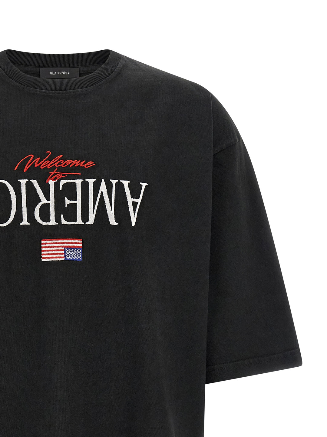 Willy Chavarria Welcome To America- Buffalo T shirt - Nero | 3705be2ae817c1bd56e849231a60fa283553f152