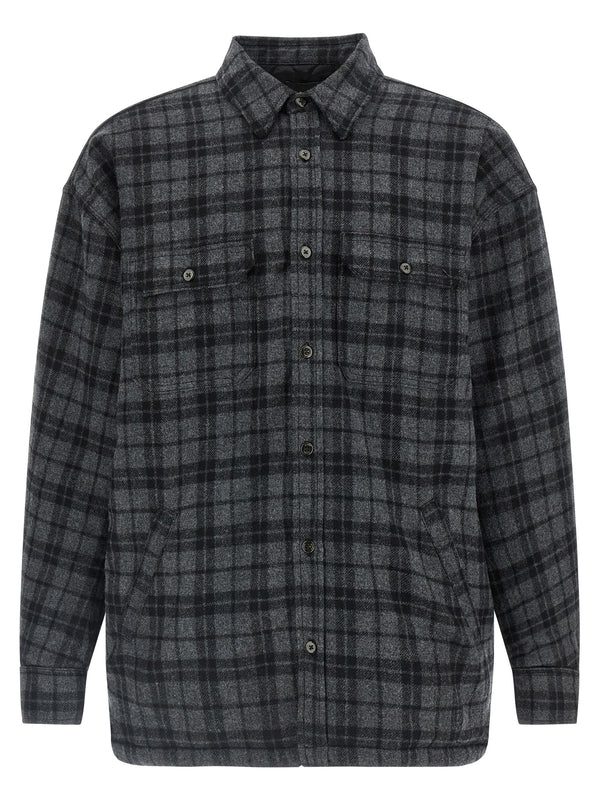 Padded Overshirt Piumini Grigio