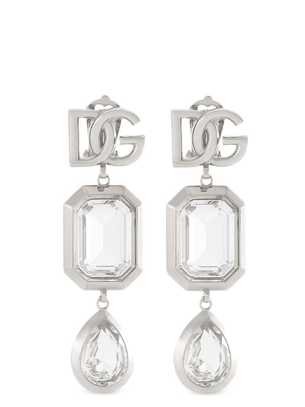 Pendant Earrings With Crystals Gioielli Silver