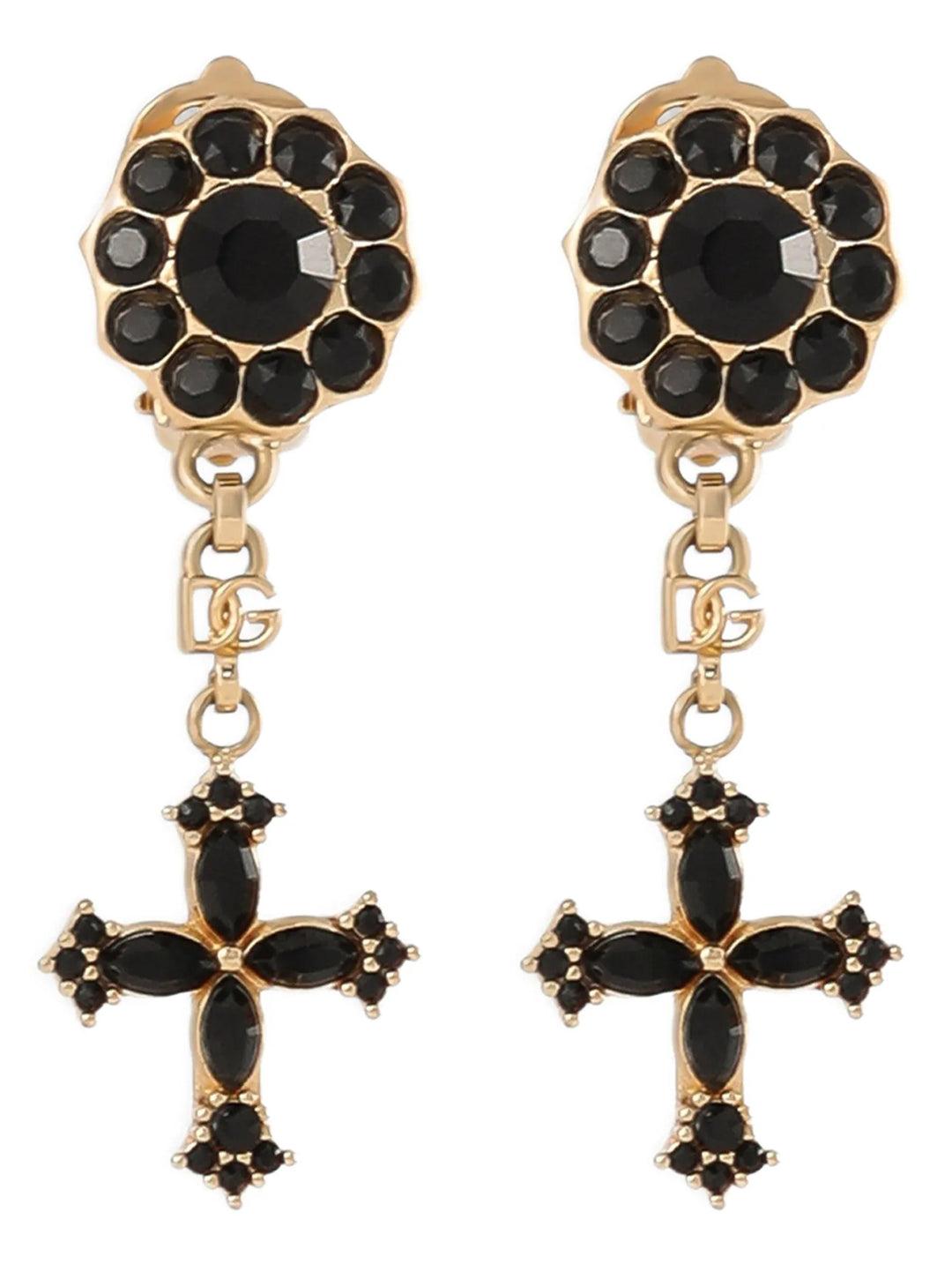 Dolce & Gabbana Cross Pendant Earrings Gioielli - Nero | c199b80f468bb4ed6dfa11c569058445d758e57a