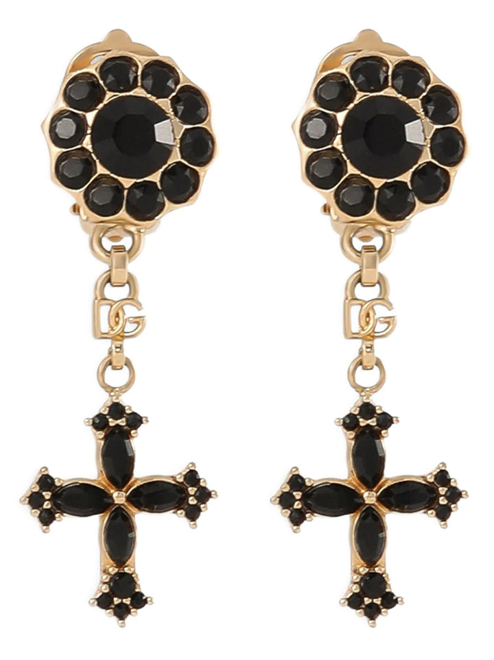 Dolce & Gabbana Cross Pendant Earrings Gioielli - Nero | c199b80f468bb4ed6dfa11c569058445d758e57a