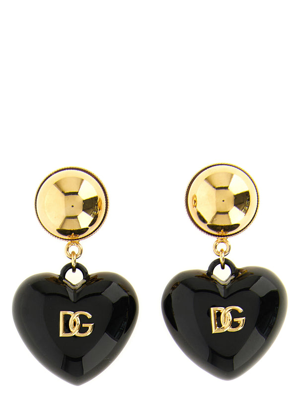 Dg Heart Earrings Gioielli Nero