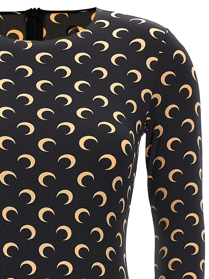 Marine Serre Moon Printed Tute Intere - Nero | 523b906e5138e2d2e093390604c5e98d925f2568