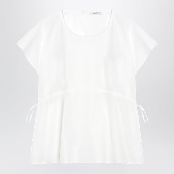 White Cotton Poplin Blouse