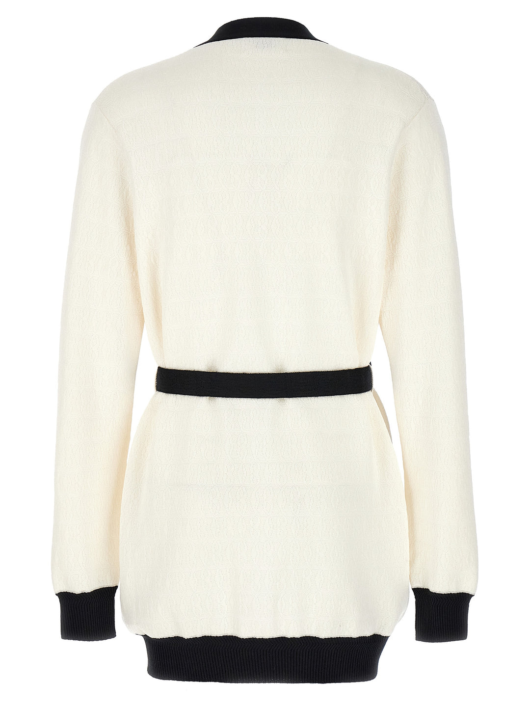 Bally Jacquard Logo Cardigan Maglioni - Bianco/Nero | 30b0ee737897a26e3273d57eb54c4b2dd8d0f236