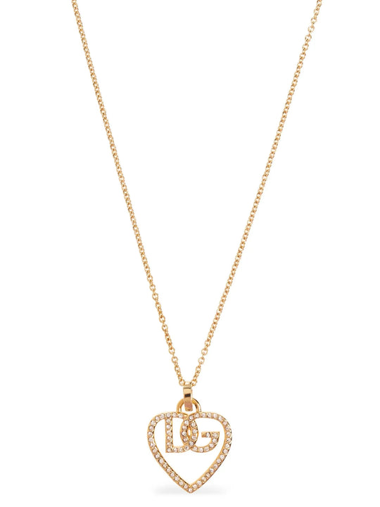 Strass Logo Necklace Gioielli Oro