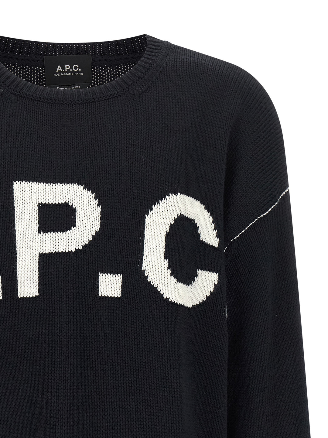 A.P.C. Logo Sweater Maglioni - Blu | 8434aa2bc320fc24f6813cedfaf8283f7643799f