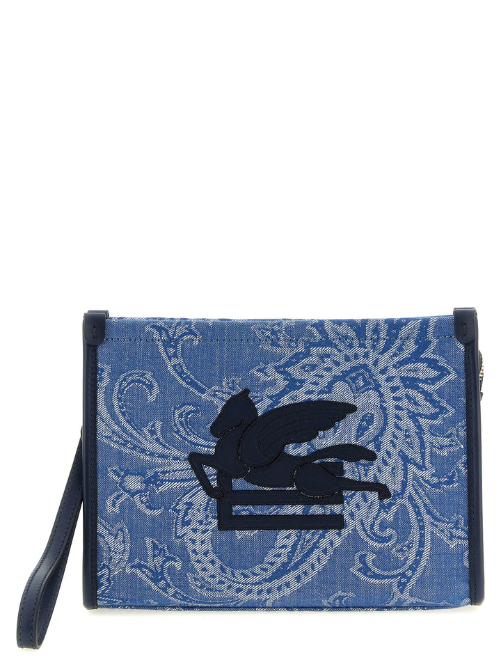 Etro Paisley Clutch - Celeste | 69c891f260f98bf68a55bb44a6c536275fdf5b7d
