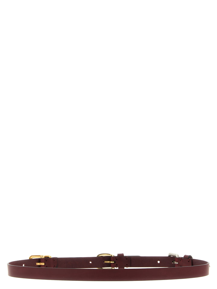 Etro Triple Buckle Belt Cinture - Bordeaux | 9d28f0238bae9f6d13ce467508cec69367180427