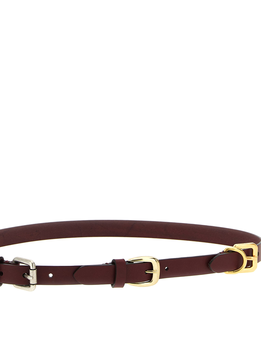 Etro Triple Buckle Belt Cinture - Bordeaux | d22d999775d2884bd0af7ac069013c144275e3d0
