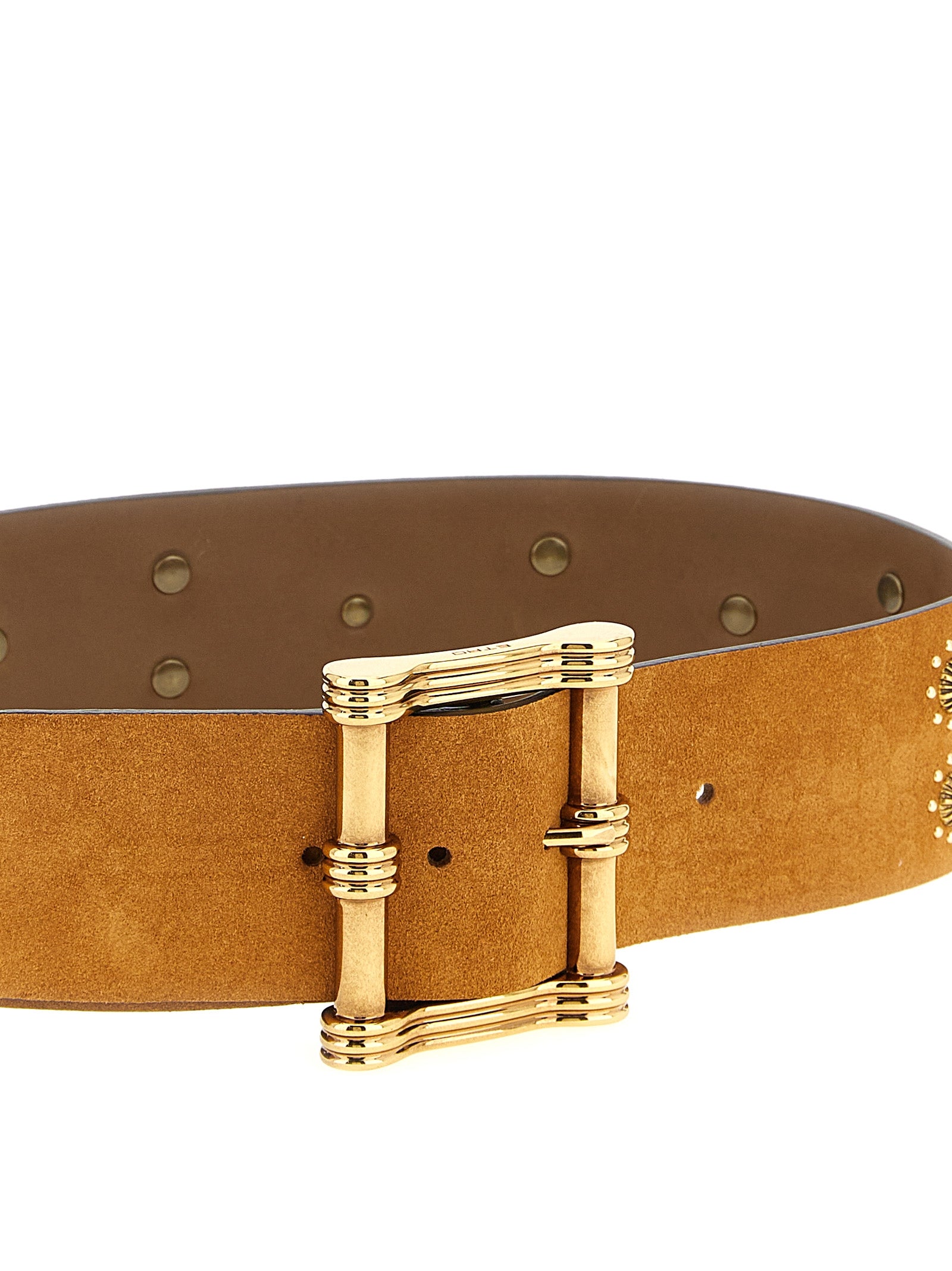 Etro Suede Studded Belt Cinture - Marrone | e5bc5a96bcce0ad5ab2dcbcca09b70d749dfb6e1