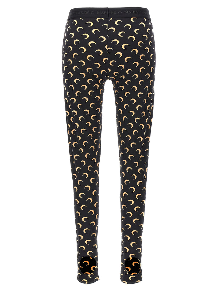 Marine Serre Moon Printed Leggings - Nero | 491066567688fb1f8339bd15857e620248ee4e04