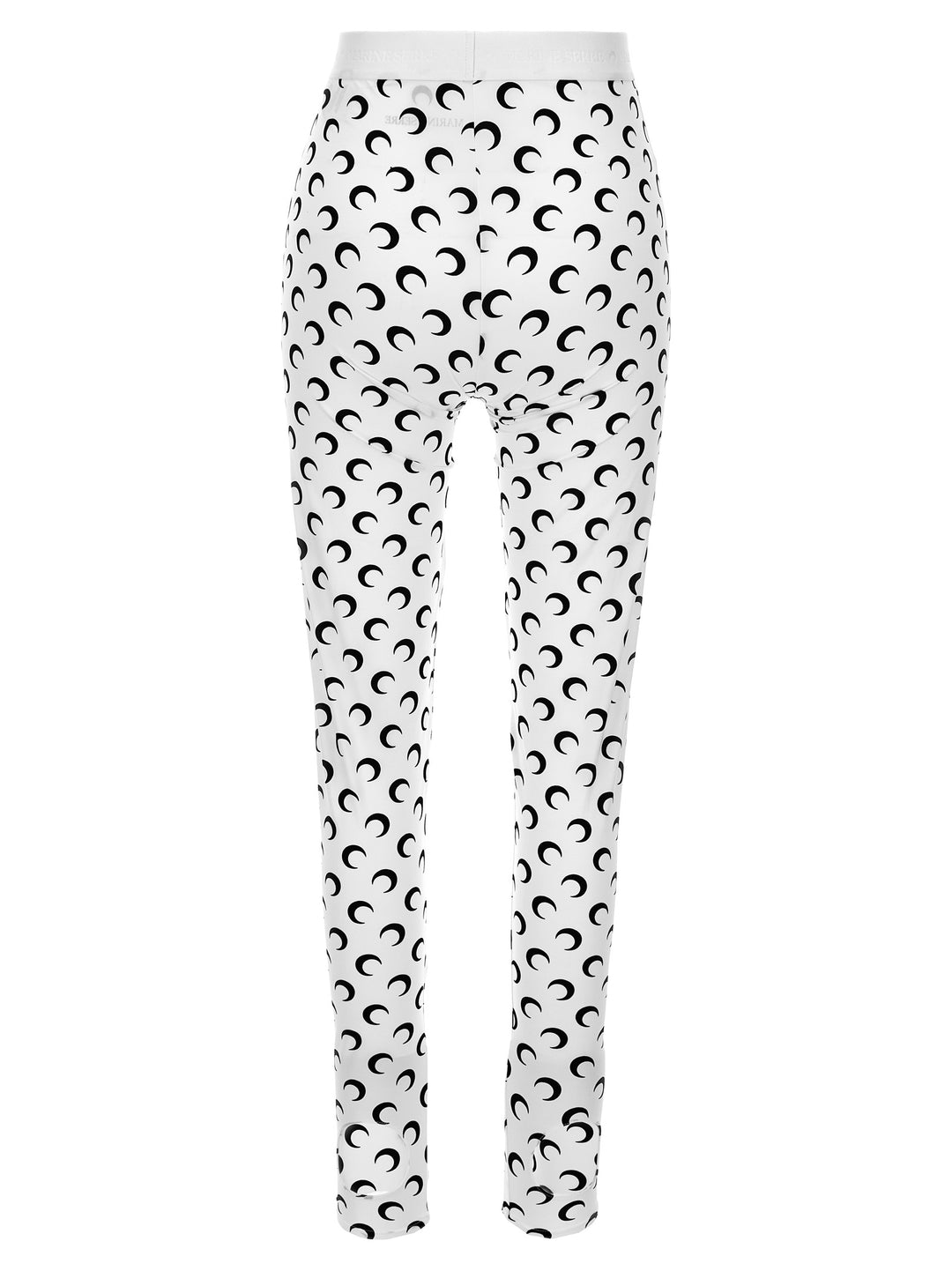 Marine Serre Moon Printed Jersey Leggings - Bianco/Nero | f93c32a31366a5b1512bbac277d13d997b169aae