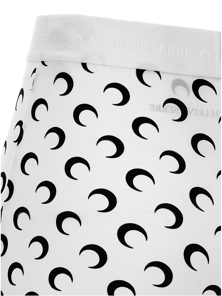 Marine Serre Moon Printed Jersey Leggings - Bianco/Nero | 398a999bd309c42bd0ba0ec0383f6a8397689df7