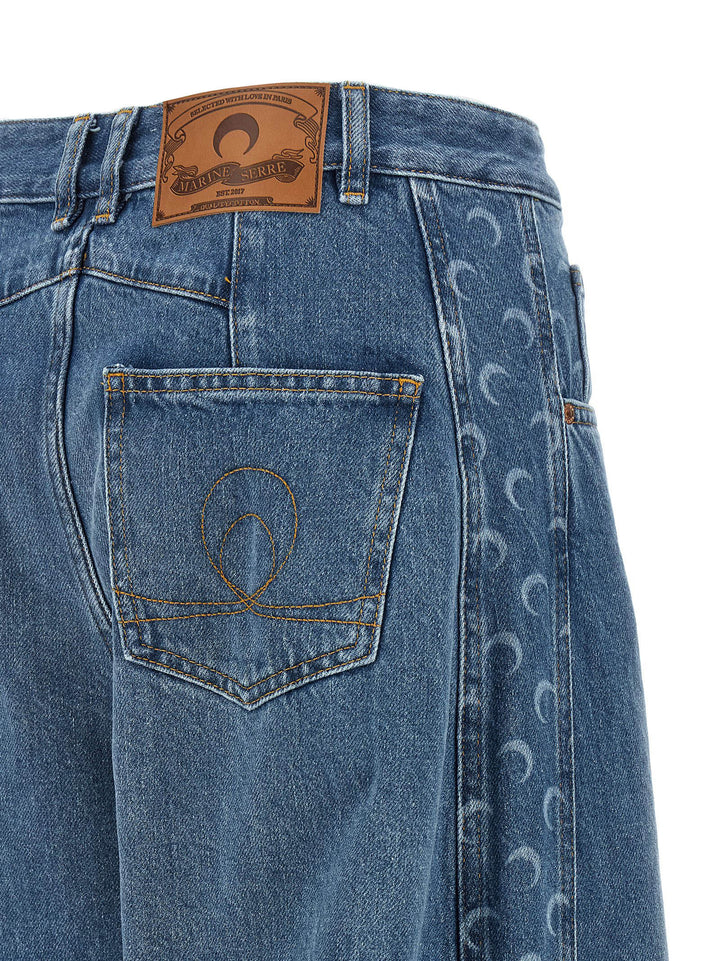 Marine Serre Moon Jeans - Blu | 072d40fc0c27808443e372d3ac043bafa835333d
