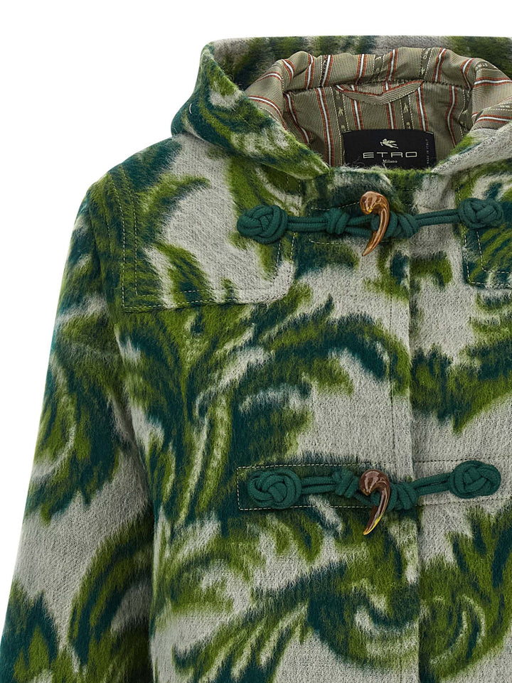 Etro Carded Wool Jacket Puffer Jackets - Verde | 48ce0b55cc4643f4739c46f12d1e3e4260a17502