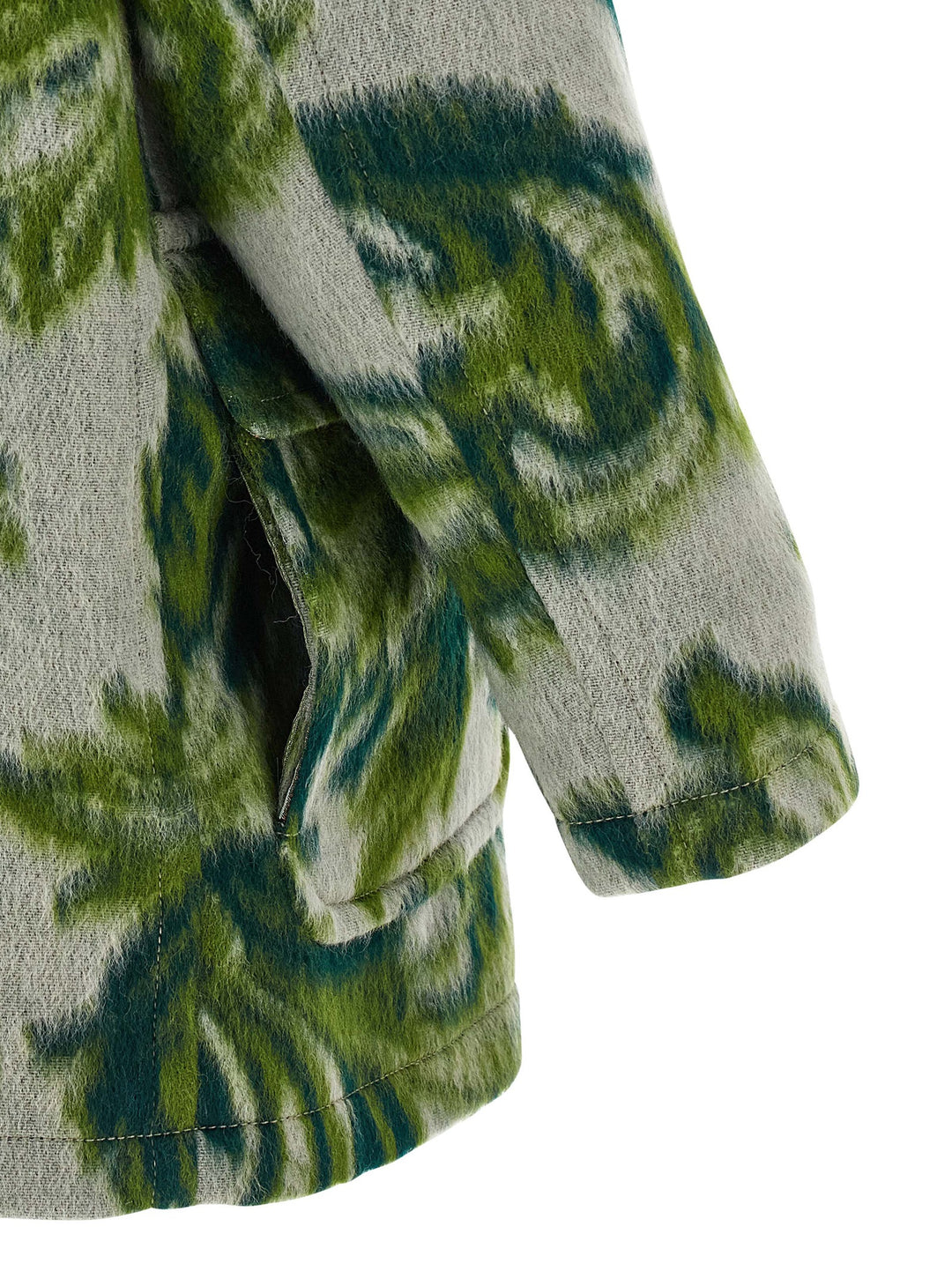 Etro Carded Wool Jacket Puffer Jackets - Verde | ab770cb162785d7d3c437f08c4f05042f1ac891a