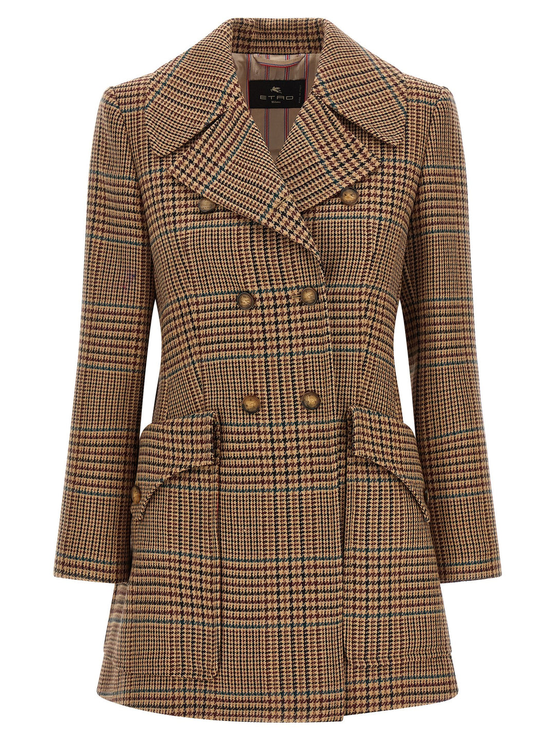 Etro Prince Of Wales Coat Trench e Impermeabili - Marrone | b4cac8a5acaeb1c9f2ee5f481f84968c3040ed53