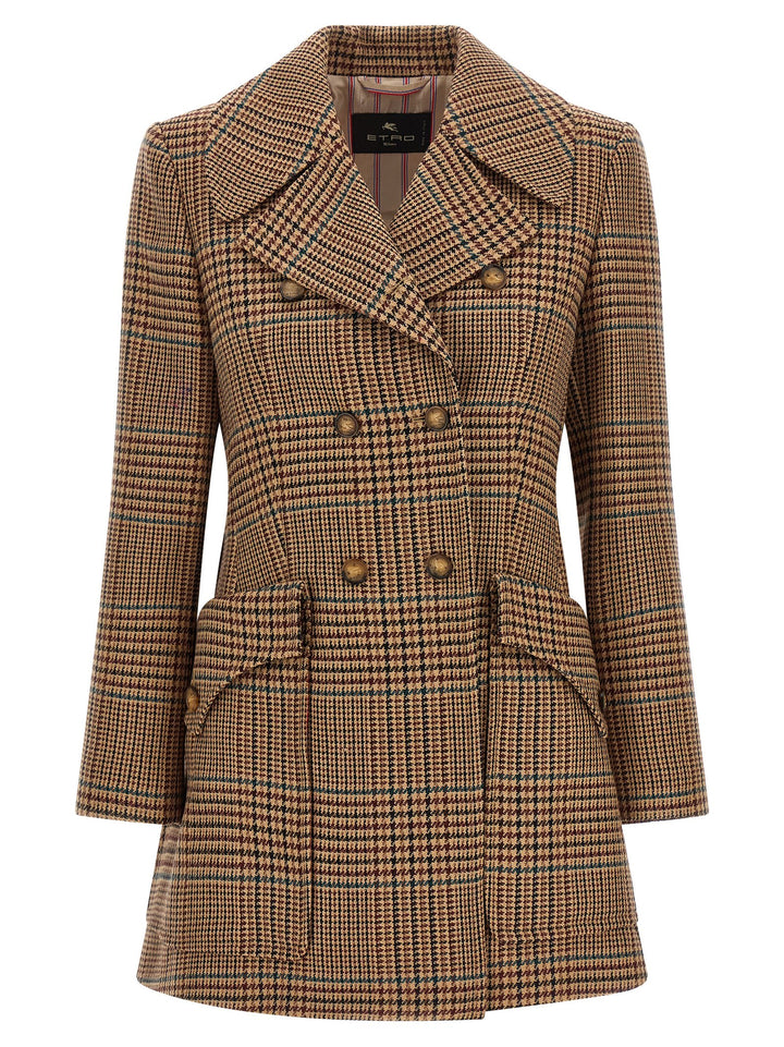 Etro Prince Of Wales Coat Trench e Impermeabili - Marrone | b4cac8a5acaeb1c9f2ee5f481f84968c3040ed53