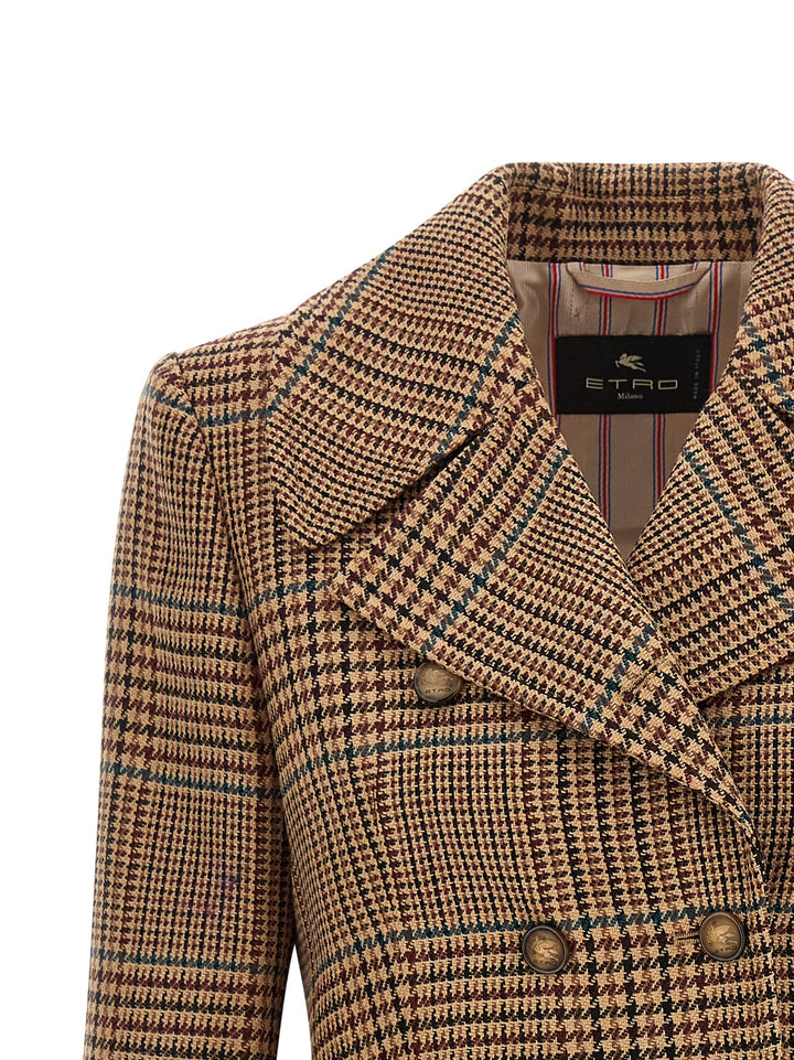 Etro Prince Of Wales Coat Trench e Impermeabili - Marrone | c2f05bea6bec6d53b14e664669676760897bb011