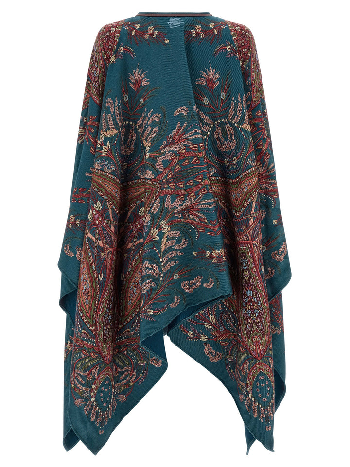 Etro Floral Paisley Cape Mantelle - Multicolor | 2dfd51a8be5585bbec5e827b787e1877d8ec935e