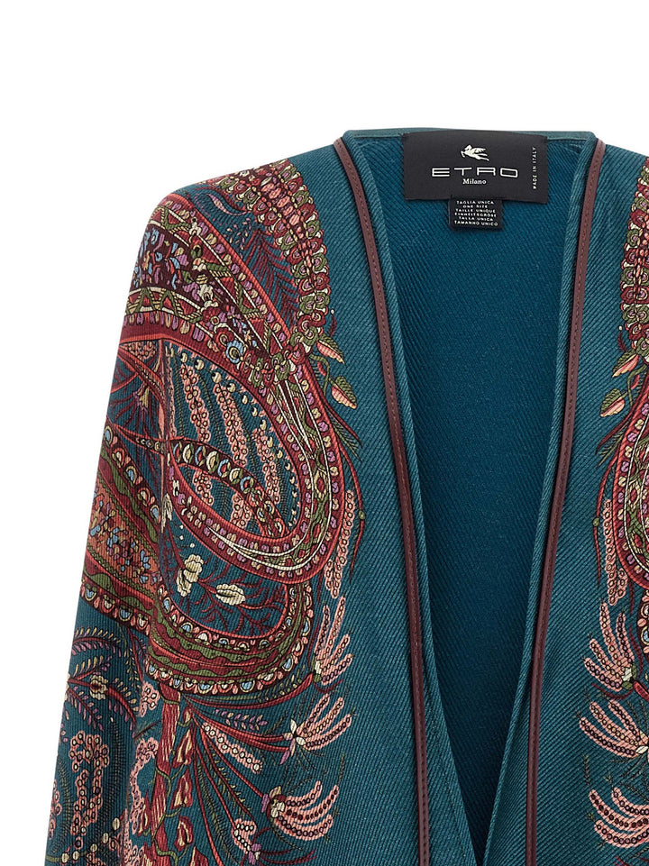 Etro Floral Paisley Cape Mantelle - Multicolor | d096fb24c6b305443c4c10c72ee685825c81e1a8