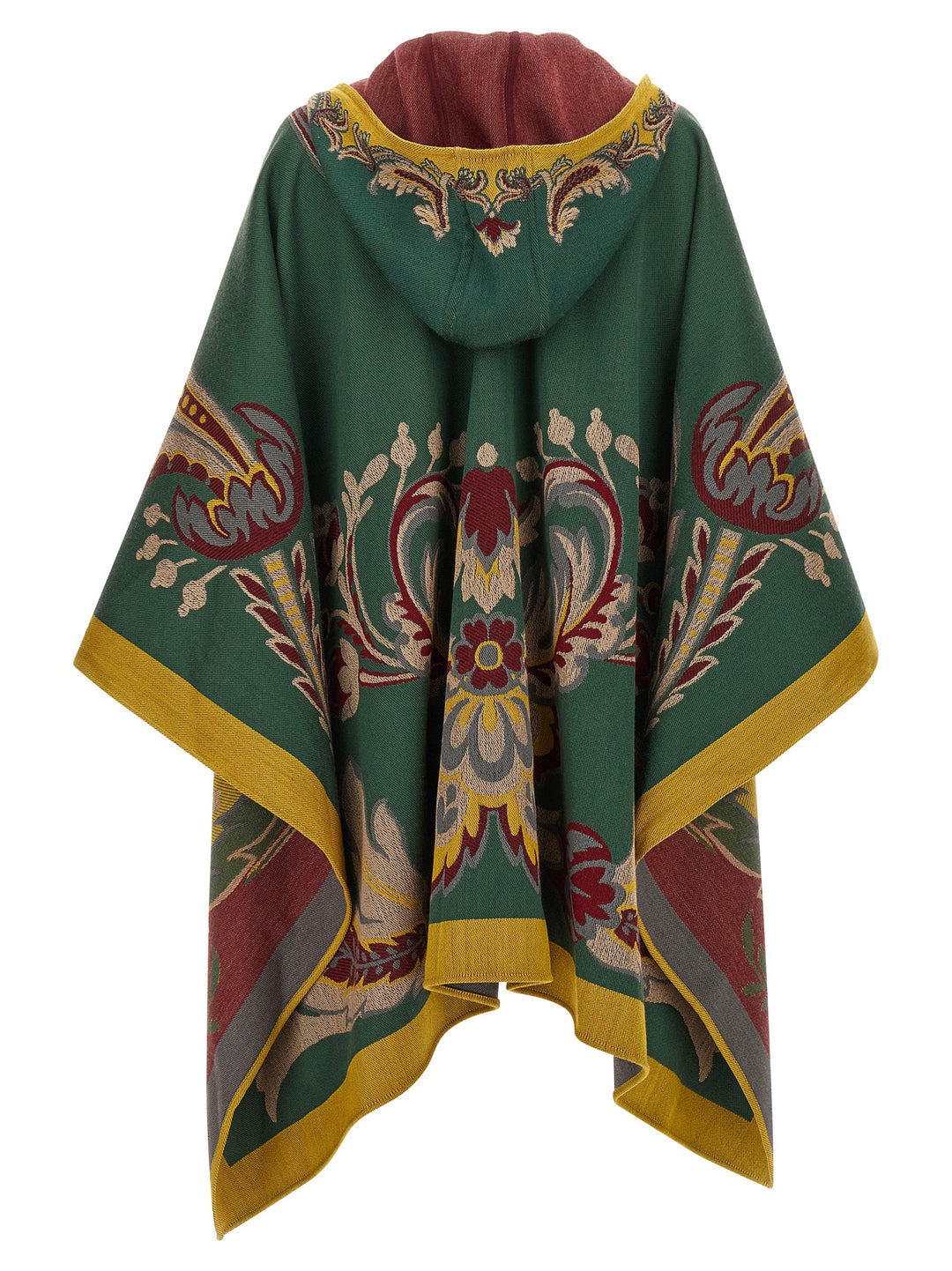 Etro Floral Paisley Cape Mantelle - Verde | 265e5d4be61bfecef8acc6ffd8d21232e2e3736b