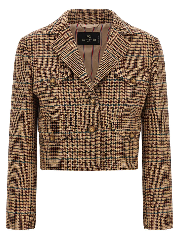 Etro Prince Of Wales Blazer BlazerS - Marrone | 2bdb432836536fdbc3a30d0f9cbaecc9334ee477