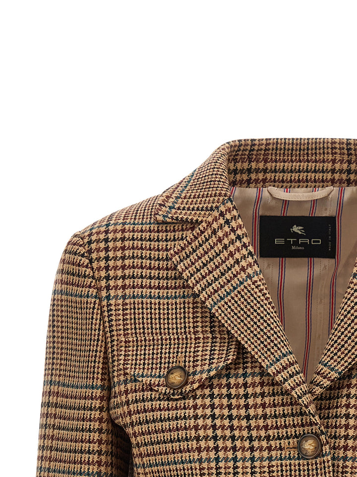 Etro Prince Of Wales Blazer BlazerS - Marrone | 7da261405c3789065ee5ba9bb5a9da353eb92cda